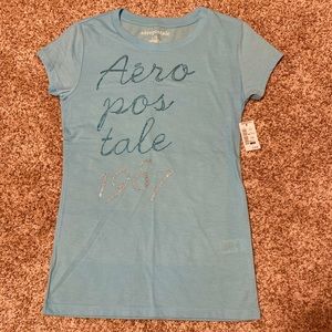 Aeropostale sequin logo tee